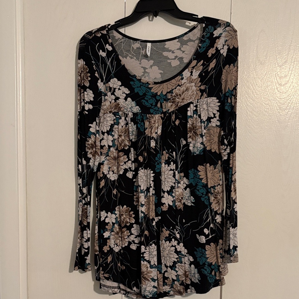 Floral Long Sleeve Women's Top